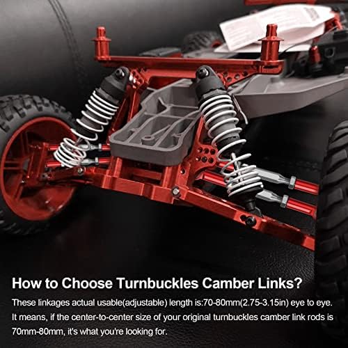 Turnbuckles de alumínio Camber Links 7pcs RC Atualize peças para 1/10 escala Traxxas Slash/Rustler/Hoss/Stampede