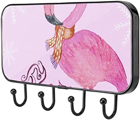Ganchos de parede Guerotkr, ganchos pendurados, ganchos pegajosos para pendurar, norma de animais de flamingo rosa de Natal
