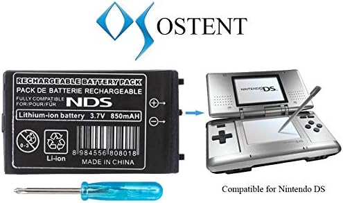 OSTENT 850mAH Recarregável Bateria de íons de lítio + kit de pacote de ferramentas para Nintendo DS NDS
