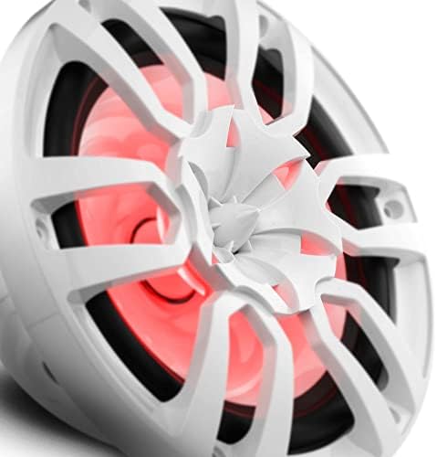 DS18 HYDRO NXL-10-alto-falante branco de 2 vias com tweeter de bala, 600W máx, 300W RMS, UV estável, especificações de grau