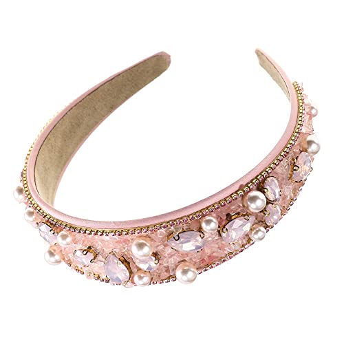 Walnut Band Band Rhinestone Pearl Hair Hoop Acesso de cabelo brilhante para garotas Bandas de cabelo Meninas Bandas de cabeça