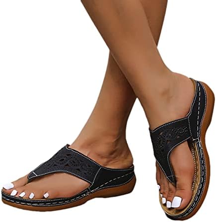 Slippers femininos verão cor sólida casual hollow out strass chinelos de salto de cunha sandálias ao ar livre