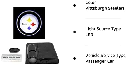 Sporticultura NFL Pittsburgh Steelers LED Laser Light Light for Car Door - LED Light Projector para projetar o logotipo da equipe da NFL no solo