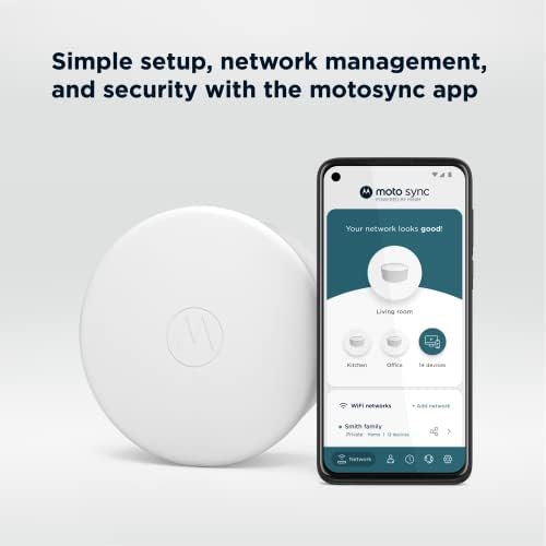 Motorola Q11 WiFi 6 roteador - 1 pacote | Wi -Fi rápido confiável, configuração fácil rápida, segurança automática, controles parentais, aplicativo avançado de motosync | Substitui o roteador e o extensor | AX3000 WiFi