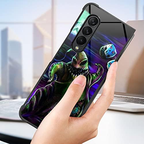 Samsung Galaxy Z Fold 3 5G Case, os olhos em casos de roupas projetos de padrões Case não deslizante à prova de choque para Samsung Galaxy Z Fold 3 5G