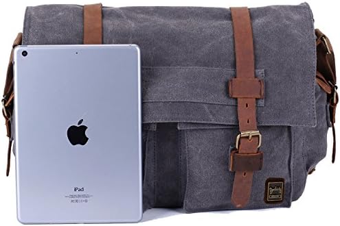 Berchirly vintage Militar Milles Canvas Messenger Bag por laptop de 13,3-17
