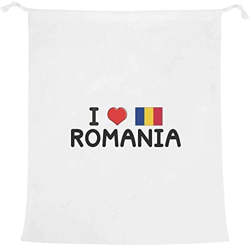 Azeeda 'I Love Romênia' Lavanderia/Bolsa de Lavagem/Armazenamento