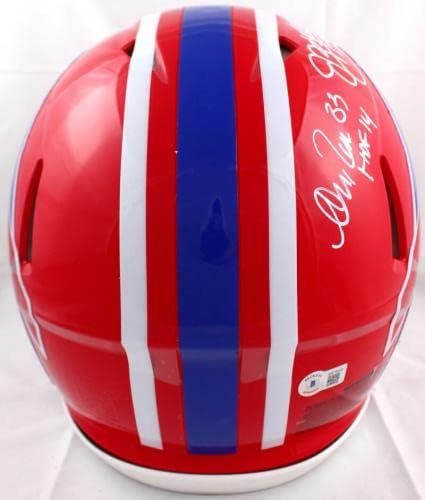 J. Kelly T. Thomas A. Reed assinou as contas 87-01 F/S Speed ​​Authentic Helmet-Bawholo-Capacetes NFL autografados