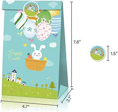 Interookie Easter Bunny Eggs Frango Presente Candy Kraft Paper Boutique Bag