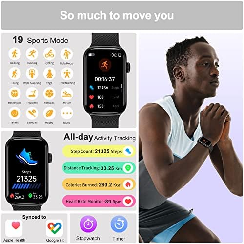 Yoyofit Health and Fitness Tracker com freqüência cardíaca 24 horas por dia, 7