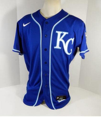 2020 Kansas City Royals Maikel Franco #7 Blue Jersey DG Patch 71 - Jerseys de jogo MLB usado