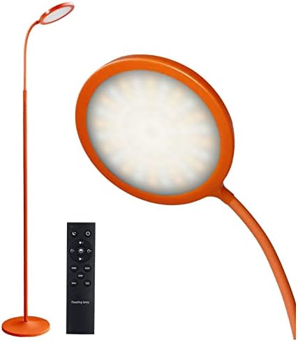 Lâmpadas de chão LED para sala de estar, luminária de chão de leitura moderna brilhante com temperaturas de cor de ajuste