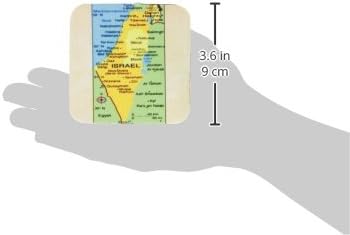 3drose cst_40758_1 mapa de montanhas -russas Soft Israel, conjunto de 4