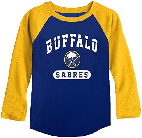 Exterterstuff Buffalo Sabres Juniors Girls 4-16 Waffle Raglan T-shirt de manga longa