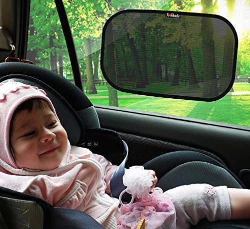 A tela solar da sombra da janela do carro mantém o interior mais frio para proteger o bebê, bebês e crianças 2 PCs. Com almofada não deslizante