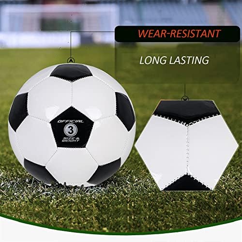 Yanyodo Kids Soccer Ball tamanhos 3 Pratique bolas de futebol tradicionais Classic para Youth Perfect for Outdoor