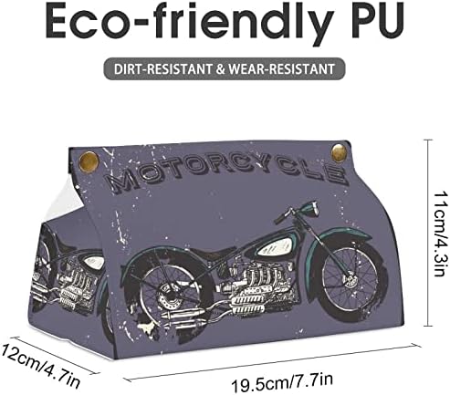 Caixa de tecidos da motocicleta Tampa de papel Distribuidor decorativo de caixa do guardanapo para carro para casa