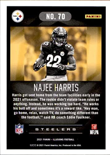 2021 Panini Illusions 70 Najee Harris Pittsburgh Steelers RC ROOKIE NFL Futebol Trading Card