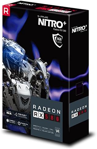 Sapphire 11265-01-20G RADEON NITRO+ RX 580 8GB GDDR5 Dual HDMI/ DVI-D/ DP duplo com placa traseira PCI-E Cart.