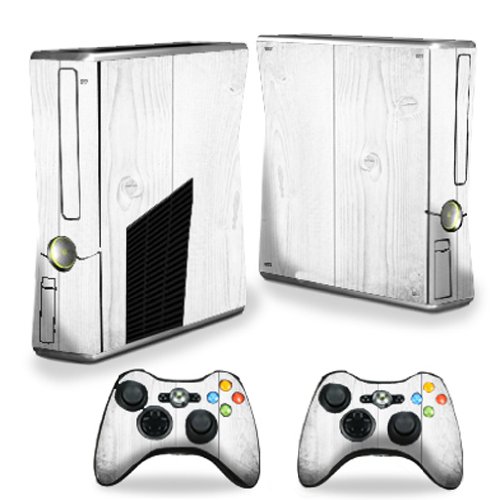 MightySkins Skin para X -Box 360 Xbox 360 S Console - madeira branca | Tampa protetora, durável e exclusiva do encomendamento