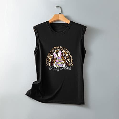 XIPCOKM Tanque feminino Tampa de páscoa camisetas gráficas impressas Camisetas de mangas Casual Camiseta casual Tees