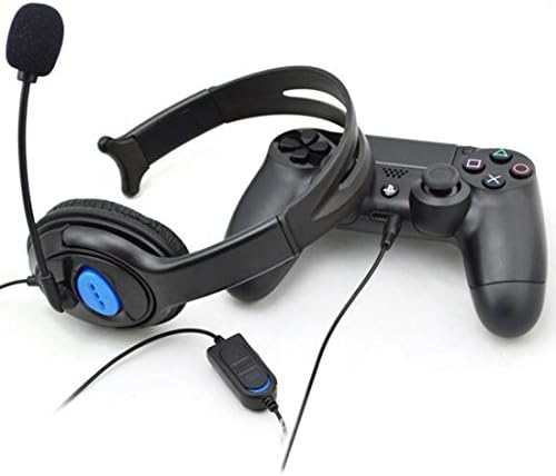 Microfone de fone de ouvido com bate -papo de jogo com fio para Sony PS4 PlayStation 4 Black