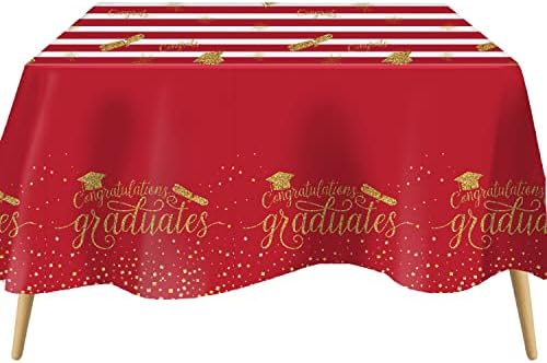 Toys de graduação em ouro vermelho Toys de graduação em ouro 2022-Capa de mesa de graduação extra-grande-decorações de parabéns