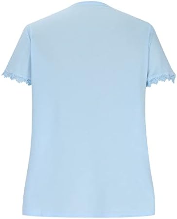 Blusas casuais de verão feminino impressão de manga curta folgada V pescoço confortável e aconchegante tshirts diariamente tops