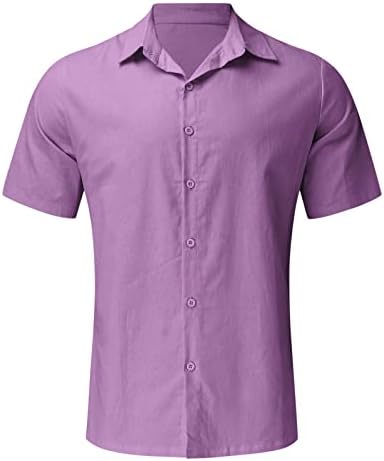 2023 Novo masculino Hawaii Camisa sólida Manga curta bolso duplo de bolso Turn Down Button Camisa