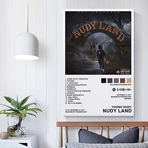 BMXRX Young Nudy-Nudy Land Canvas Posters de Wall Art Quarto da sala do escritório Decoração de presente de criação de criação12x18inch