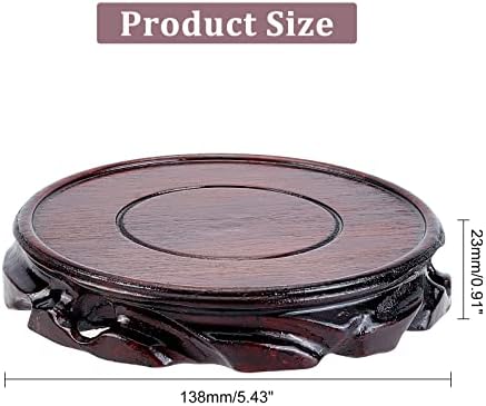 Fingerinspire Wood Stand Stand Base 5,4x1 polegadas/13,8x2.3cm Vaso de pedestal circular Displa
