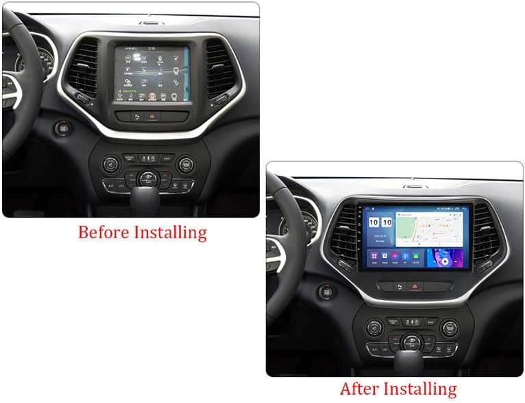 Estéreo de rádio do carro para Jeep Grand Cherokee 2014-2018, Biorunn Android 11 10.1 8Core Car GPS Navi sem fio CarPlay