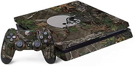 Skinit Decalk Gaming Skin Compatível com pacote PS4 Slim - Oficialmente licenciado NFL Cleveland Browns Realtree Xtra