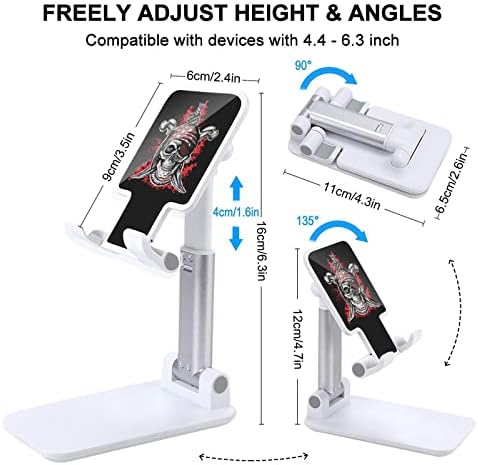 TOLO DE CLULL PIRATO PIRATO preto suporte dobrável portador de telefone Acessórios de mesa de telefone ajustáveis ​​Acessórios