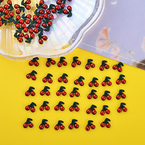 Katfan 100pcs 3d cererias pregos encantos de unhas Glitter Fruit Charms para Decorações de Arte Unhas Supplies Diy Crafts