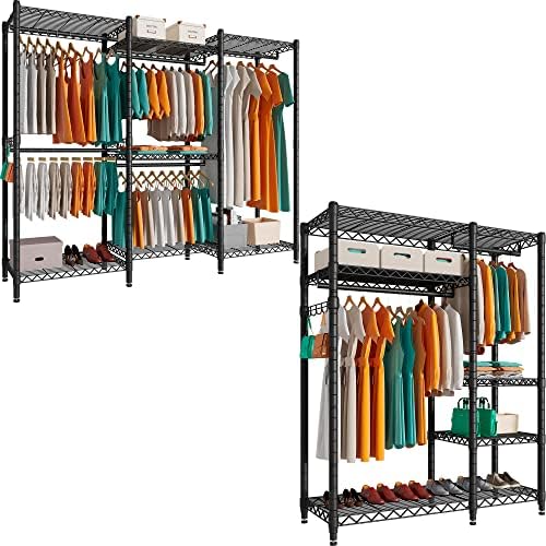 Rack de vestuário para arame de punção, rack de vestuário para pendurar roupas, rack de roupas de quarto multifuncional, GR7