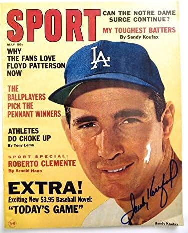 Sandy Koufax assinou a revista autografada Sport 1965 May Dodgers JSA AB27671 - Revistas MLB autografadas