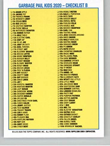 2020 Topps Garbage Bail Kids 35th Anniversary Series 2#54a Alien Landon Trading Card