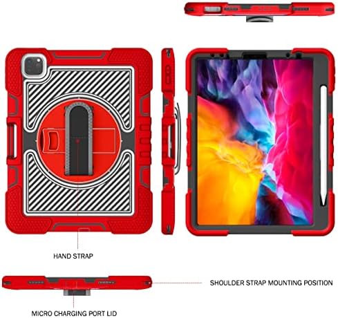 Tablet PC Caso Bolsa Mangas de choque Tampa de proteção durável Durável 360 graus Caixa de suporte rotativo compatível com iPad Pro