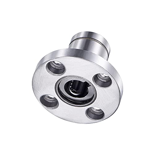 UXCELL LMF8GA rolamentos de esferas lineares 8mm Bore de 15 mm OD 24mm Comprimento do flange redondo gaiola de aço