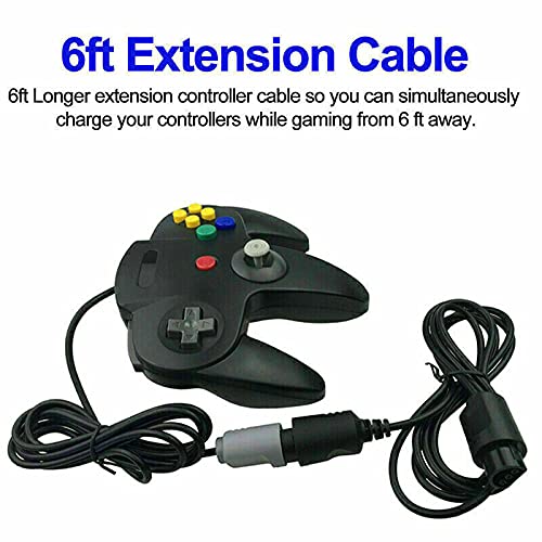 Bedyu 6ft Extension Cable Tord para Nintendo 64 Controller N64 Console