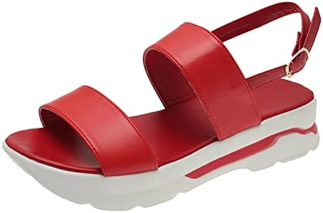 Sandálias de plataforma feminino largura impressão/cor pura coloração calcanhar sapatos de malha