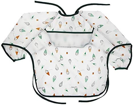 VS-Foru Baby Smock com mangas compridas, babador macio por 6-24 meses