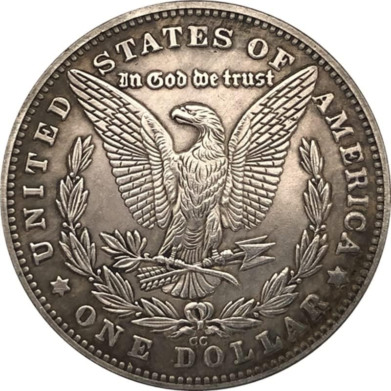 38mm de moeda de dólar de prata antiga American Morgan Tramp Coin 1881cc Craft 13