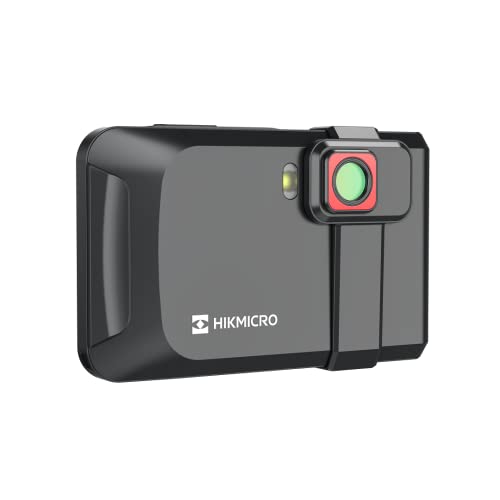 Hikmicro Pocket2 256 x 192 Câmera de imagem térmica de resolução IR com câmera visual de 8MP, 25 Hz, Wi-Fi, Tela de toque de 3,5 Imager