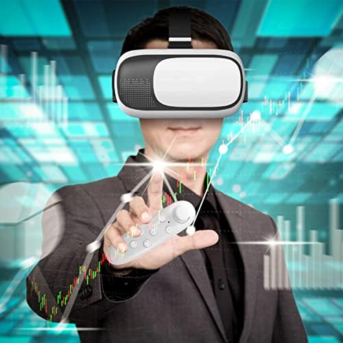 Atualizado o Headset VR 3D óculos VR IMPLENTOS DE CONJUNTO DE CONJUNTO DE CONFIGURAÇÃO DE REALIDADE VIRTUAL VIDROS Bluetooth Conexão para Android/iOS/PC