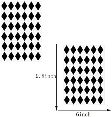 3Pieces harlequin estêncils estênceis de diamantes repetindo tamanhos variados modelos de plástico reutilizáveis ​​para pintar