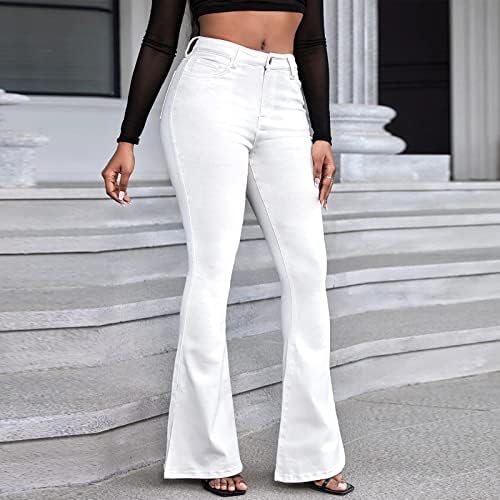 Calça jeans miashui para mulheres com buracos micro elásticos de alta cintura alta calça jeans de jeans para mulheres