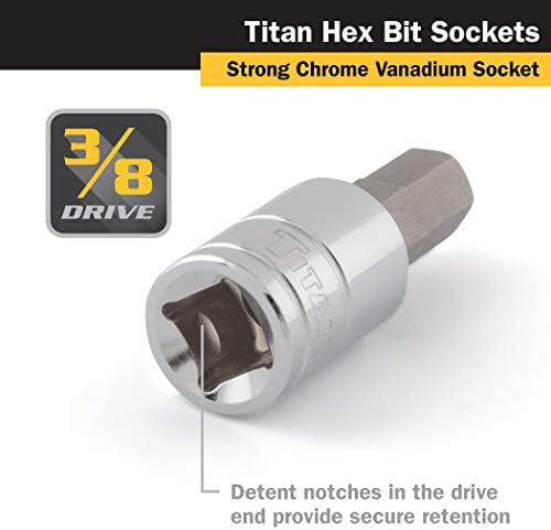Titan 15610 3/8 de polegada x 10 mm HEX BIT SOCKET