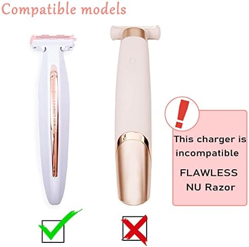 Carregador de barbeador Compatível com acabamento Touch Touch Fase corporal recarregável Ladies Shaver USB Cable Substituição de 5V Adaptador de aparador elétrico Women Electric